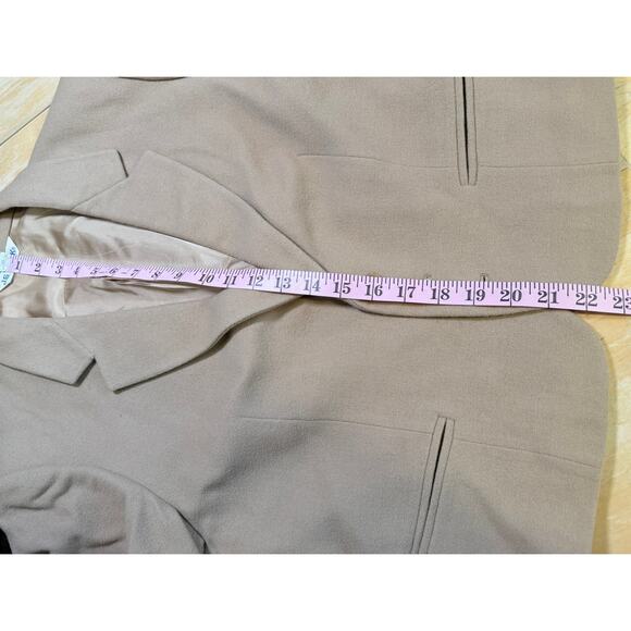 VTG JG Hook Wool Blend Cropped Fitted Blazer Camel Size M Academia Preppy Career - Picture 6 of 11